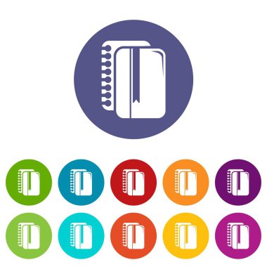 Kitap simgeleri set vektör renk kopyalama