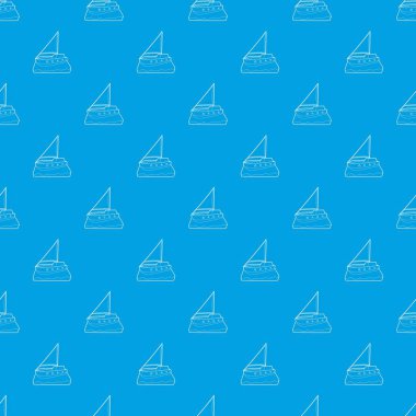 Yat desen vektör kesintisiz mavi