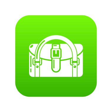 Seyahat çantası hedef simgesini, basit siyah stil