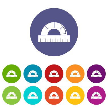 Cetvel simgeler vektör renk ayarla