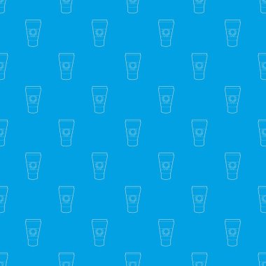 Güneşlenme ile krem tüp desen vektör kesintisiz mavi