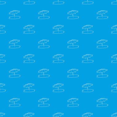 Plaj şemsiye desen vektör kesintisiz mavi