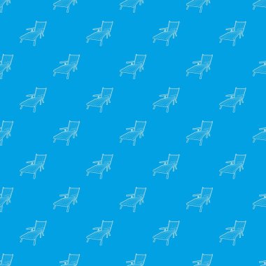 Beach chaise lounge desen vektör kesintisiz mavi