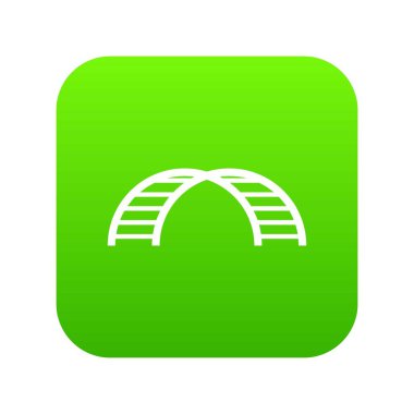 Tırmanma merdivenleri simgesi dijital yeşil