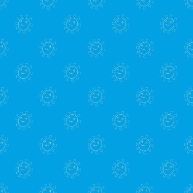 Güneş desen vektör kesintisiz mavi