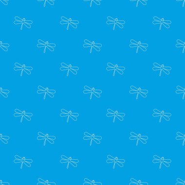 Yusufçuk desen vektör kesintisiz mavi