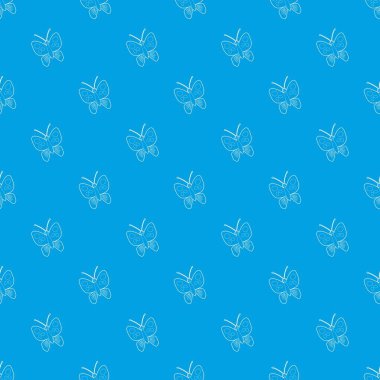 Kelebek desen vektör kesintisiz mavi tekrar herhangi bir kullanım için