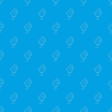 Çiçek tohumları desen vektör kesintisiz mavi çanta