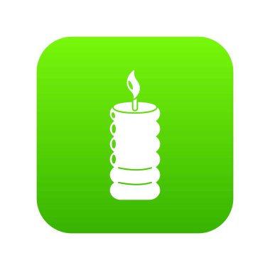 Mum ateşi simgesi, basit siyah stil