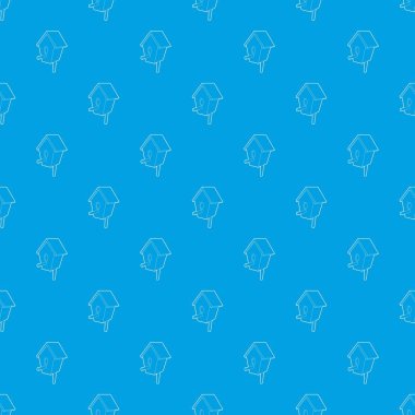 İç içe geçme kutusu desen vektör kesintisiz mavi