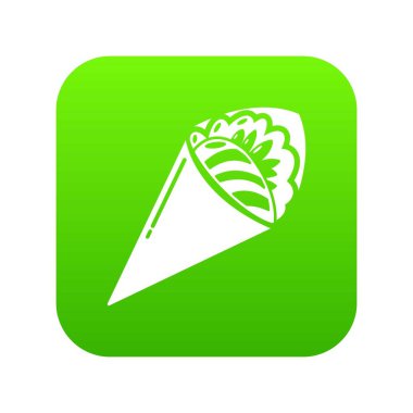 Suşi restoran simgesi, basit siyah stil