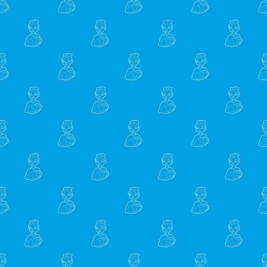 Bir yeni doğan desen vektör kesintisiz mavi herhangi bir kullanım için tekrar hemşire