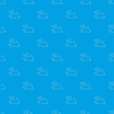 Ördek oyuncak desen vektör kesintisiz mavi