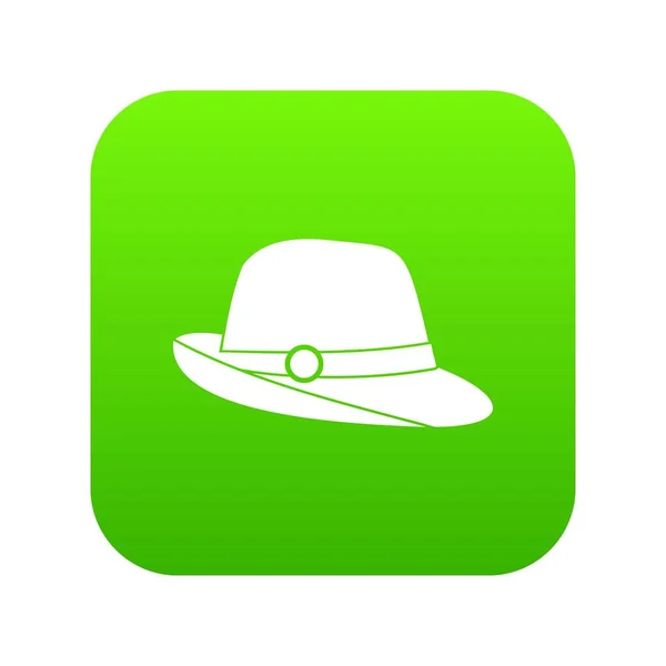 Şapka simgesi dijital yeşil — Stok Vektör