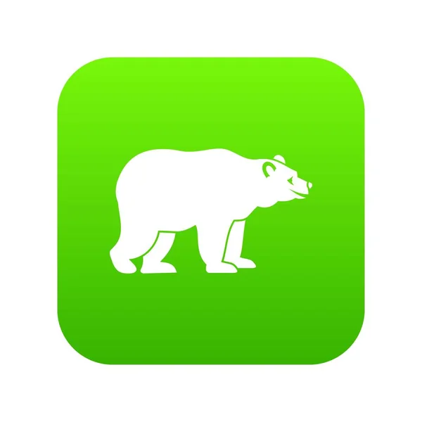 Oso icono digital verde — Archivo Imágenes Vectoriales