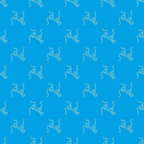 Bikini top pattern vector seamless blue