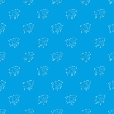 Beşik desen vektör kesintisiz mavi