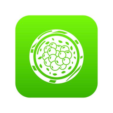 Suşi havyar simgesi, basit siyah stil