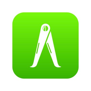 Plastik compasse simgesi, basit tarzı.