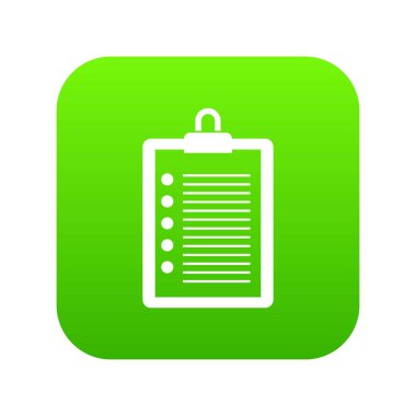 Yapılacaklar listesi simgesini dijital yeşil