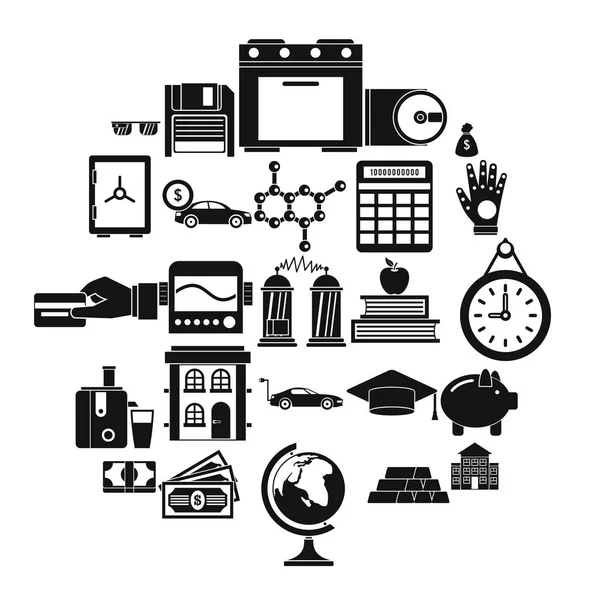 Borçlanma Icons set, basit tarzı