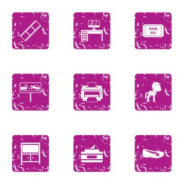 Tahta Icons set, grunge tarzı