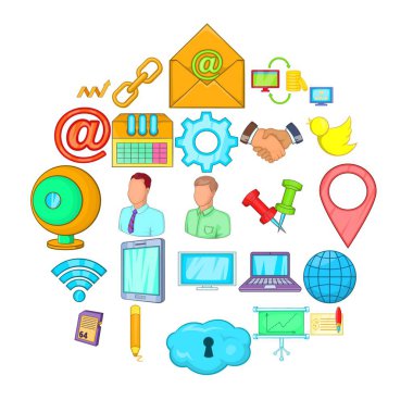 Nummary Icons set, karikatür tarzı