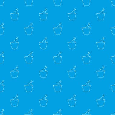 Şampanya kovası desen vektör kesintisiz mavi