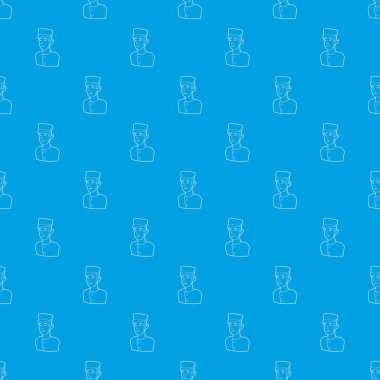 Kapıcı desen vektör kesintisiz mavi