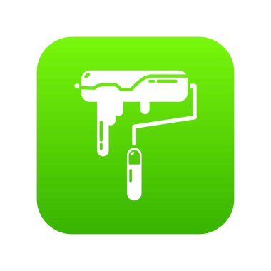 Boya silindiri simgesi, basit siyah stil