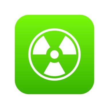 Tehlike nükleer simgesi dijital yeşil