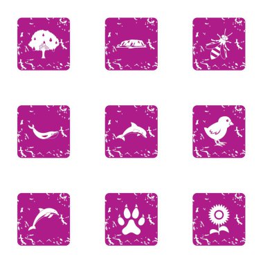 Animasyon zorunluluk simgeler kümesi, grunge tarzı