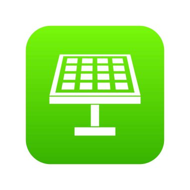 Güneş enerjisi paneli simgesini dijital yeşil