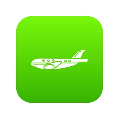 Yolcu uçak simgesi, basit siyah stil