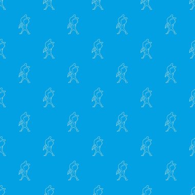 Dalgalanan oyuncu desen vektör kesintisiz mavi