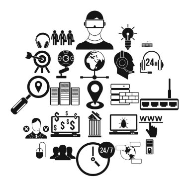 Kullanıcı Icons set, basit tarzı