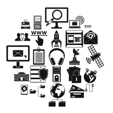 Hacker Icons set, basit tarzı