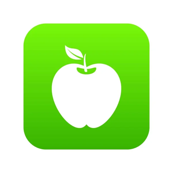 Zielone cyfrowy ikona jabłko — Wektor stockowy