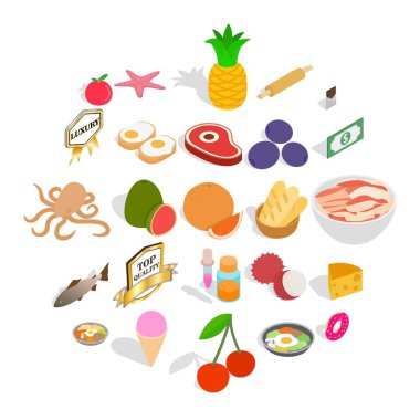 Bakkal Icons set, karikatür tarzı