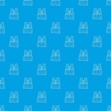Fransız kale desen vektör kesintisiz mavi