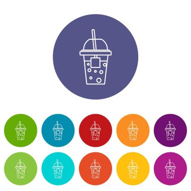 Soda simgeler vektör renk ayarla