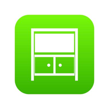 Vintage büfe simgesi dijital yeşil