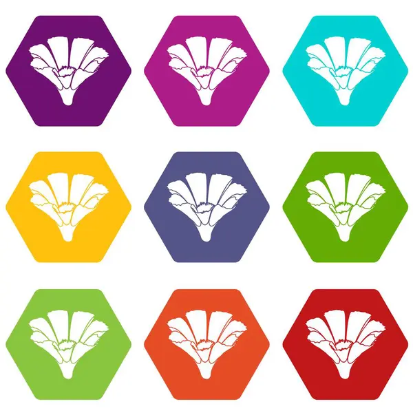 9 vektör güzellik çiçek Icons set