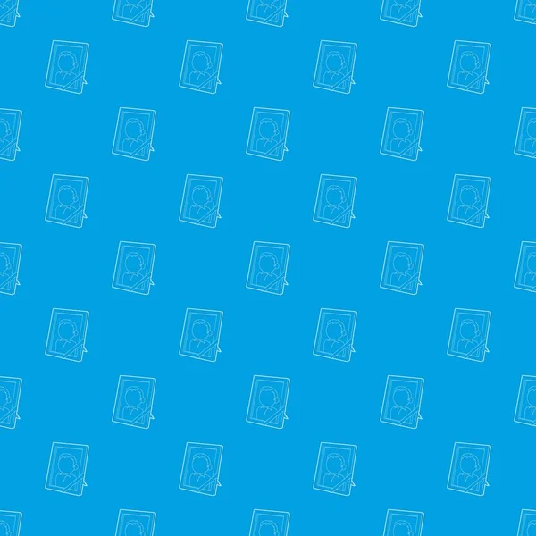 Bellek portre desen vektör kesintisiz mavi