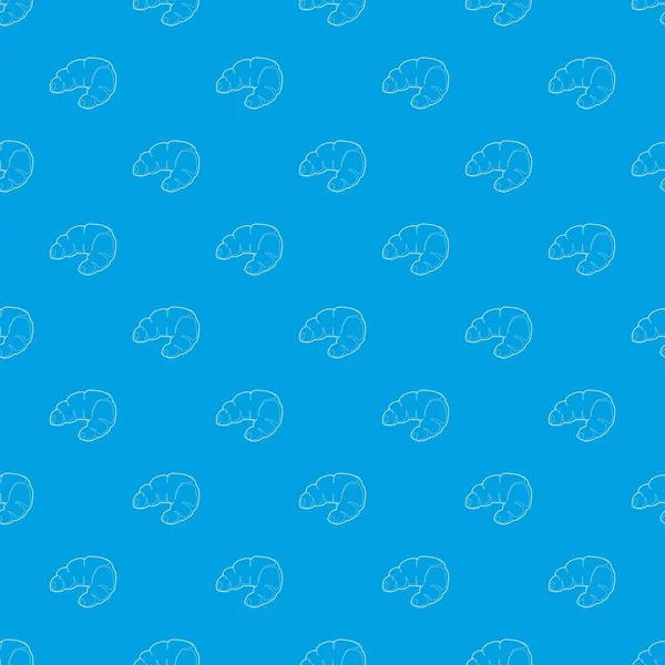 Kruvasan desen vektör kesintisiz mavi