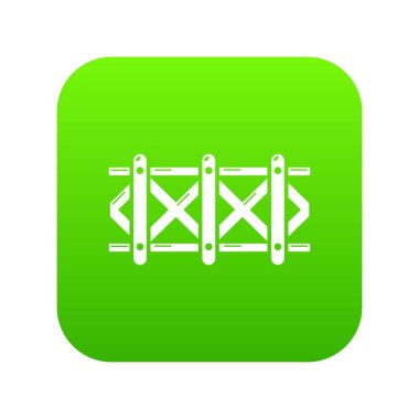 Çit dekoratif simgesi, basit siyah stil