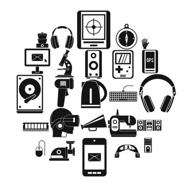 Tıbbi ekipman Icons set, basit tarzı