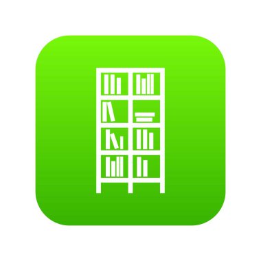 Kitaplık simgesi dijital yeşil