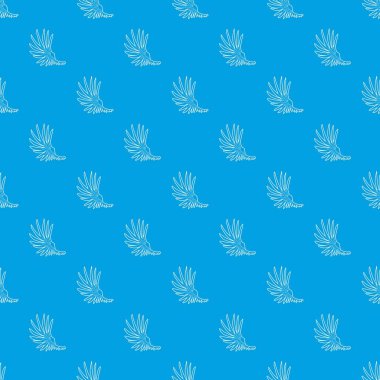 Geniş kanat desen vektör kesintisiz mavi