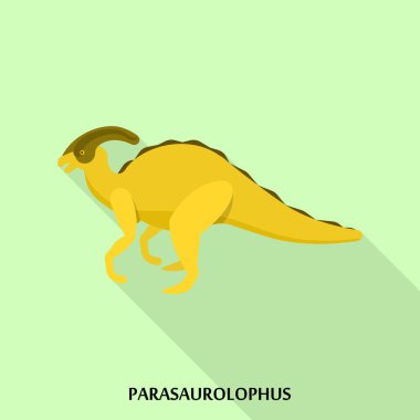Parasaurolophus dino simgesi, düz stil